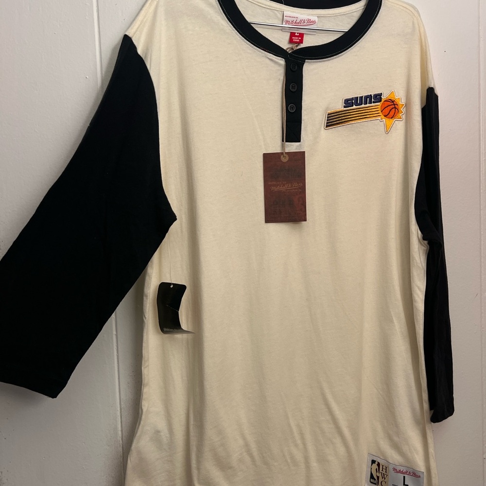 Suns men’s baseball Tee - Cream and Black